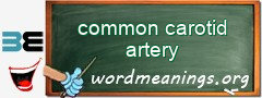 WordMeaning blackboard for common carotid artery